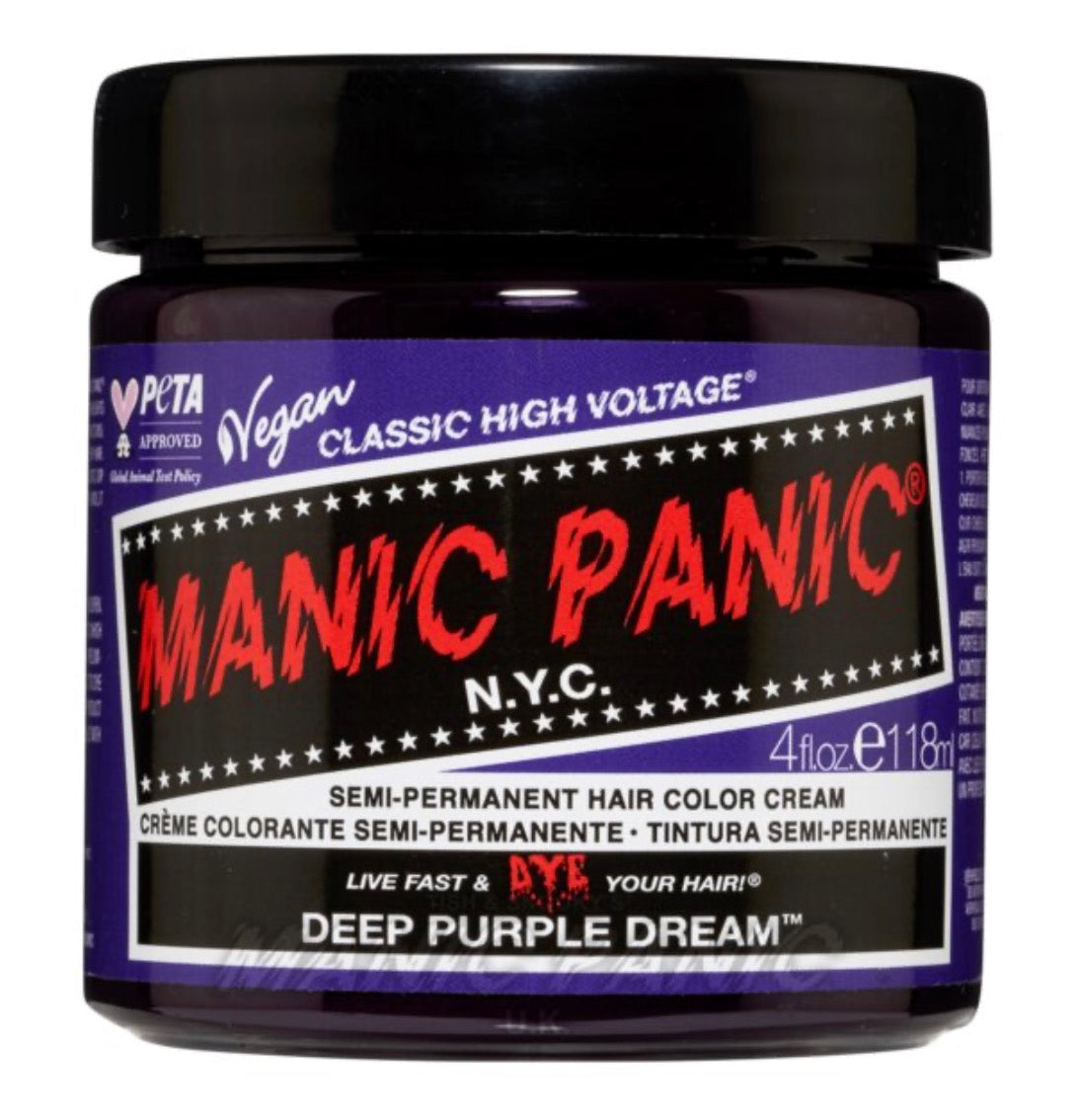 Manic Panic Semi-Permanent Hair Colour Cream Deep Purple Dream 118ml