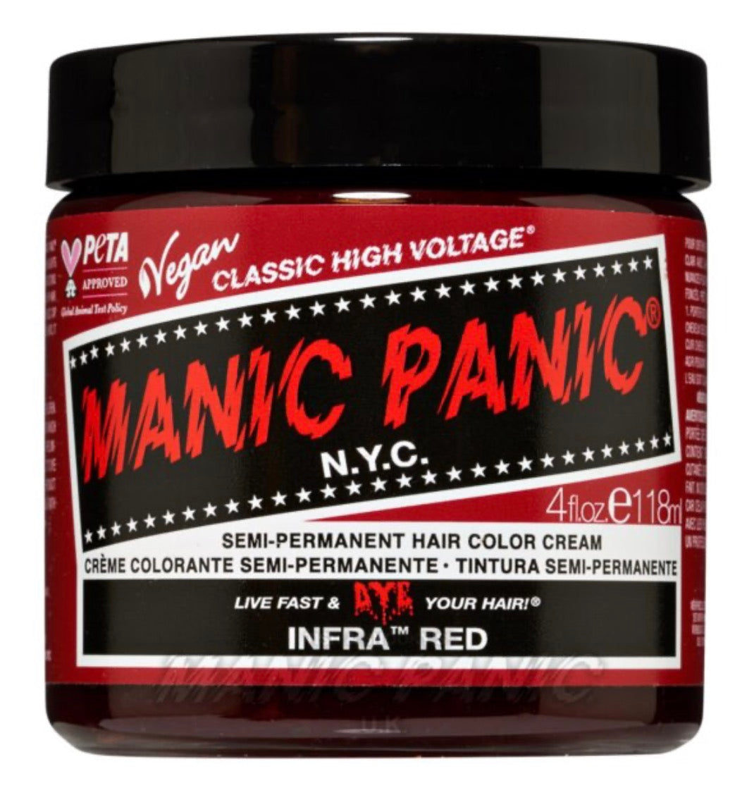 Manic Panic Semi-Permanent Hair Colour Cream Infra Red 118ml