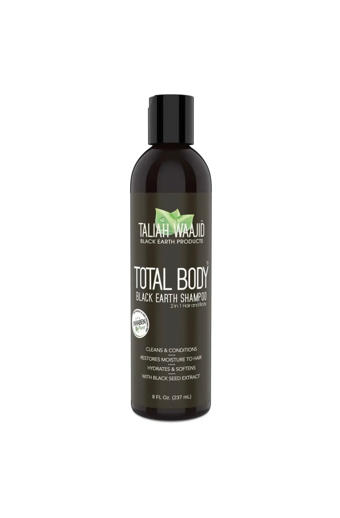 Taliah Waajid Total Body Black Earth Shampoo 2 In 1 Hair & Body 237ml