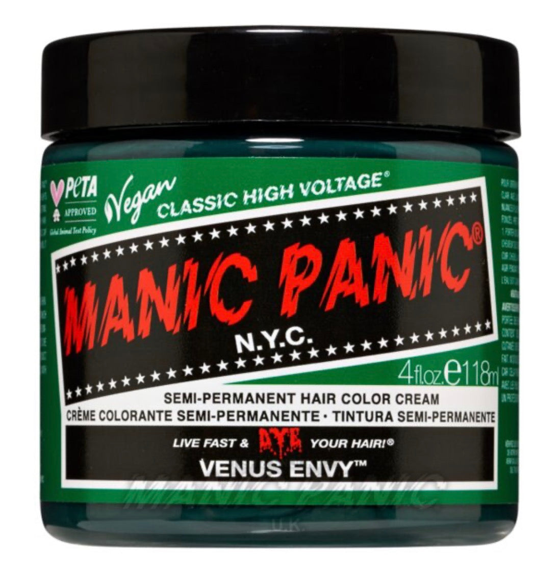 Manic Panic Semi-Permanent Hair Colour Cream Venus Envy 118ml