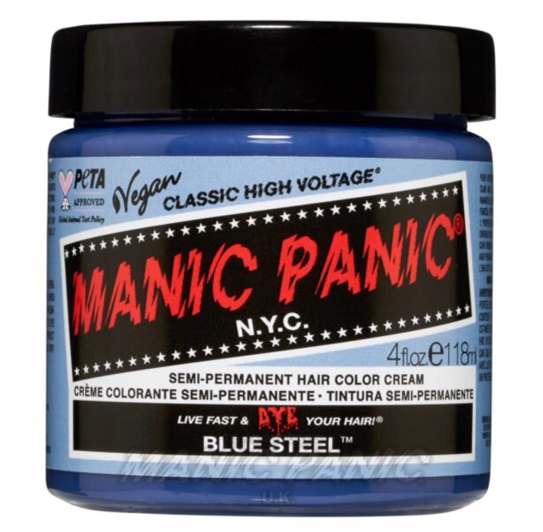 Manic Panic Semi-Permanent Hair Colour Cream Blue Steel 118ml