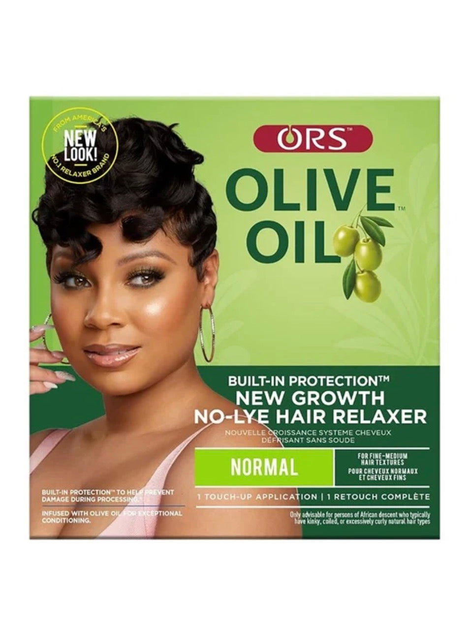 ORS Olive Oil Build In Protection New Growth No Lye Hair Relaxer Kit Normal 1 Touch-Up Application