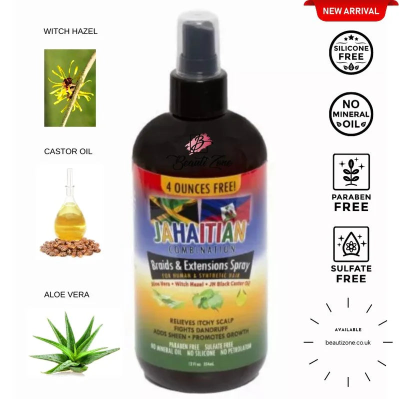 Jahaitian Combination Braids & Extensions Spray 12oz