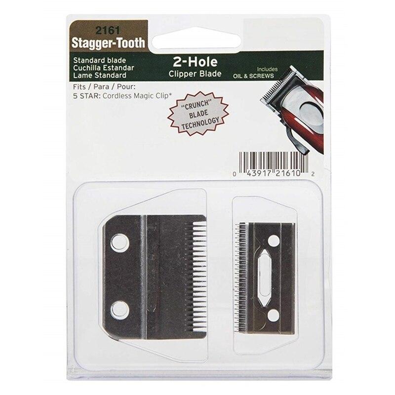 Wahl 2-Hole Stagger-Tooth Clipper Blade Set - Fits 5 Star Cordless Magic Clip