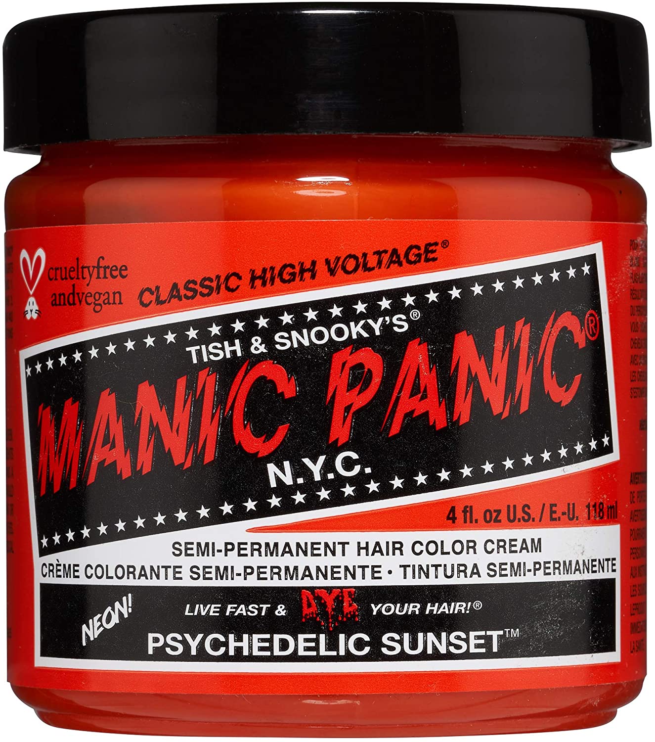 Manic Panic Semi-Permanent Hair Colour Cream Psychedelic Sunset 118ml