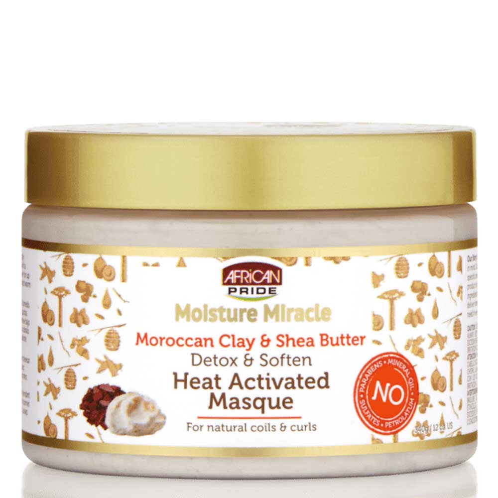 African Pride Moisture Miracle Moroccan Clay & Shea Butter Masque 340g