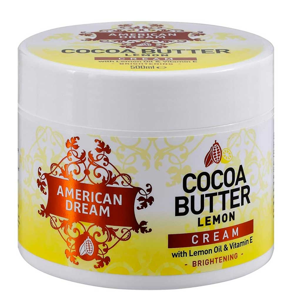 American Dream Cocoa Butter Lemon Brightening Cream Infused With Lemon Oil & Vitamin E 500ml