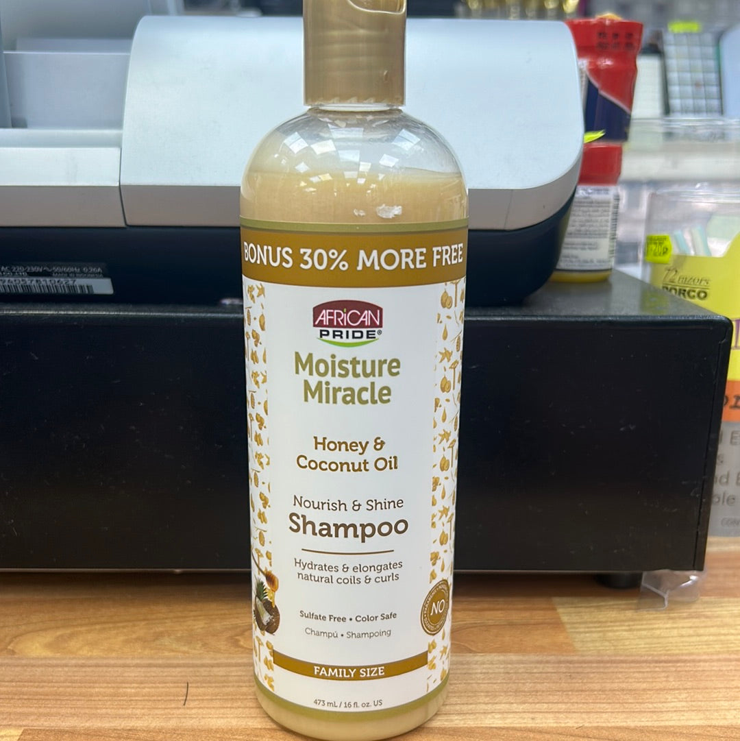 African Pride Moisture Miracle Honey & Coconut Oil Shampoo 354ml