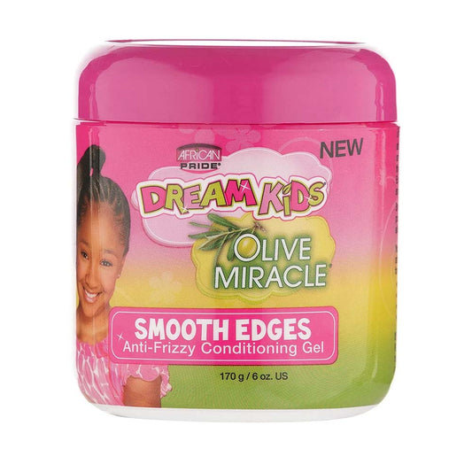 African Pride Dream Kids Olive Miracle Smooth Edges Anti Frizzy Conditioning Gel 6oz