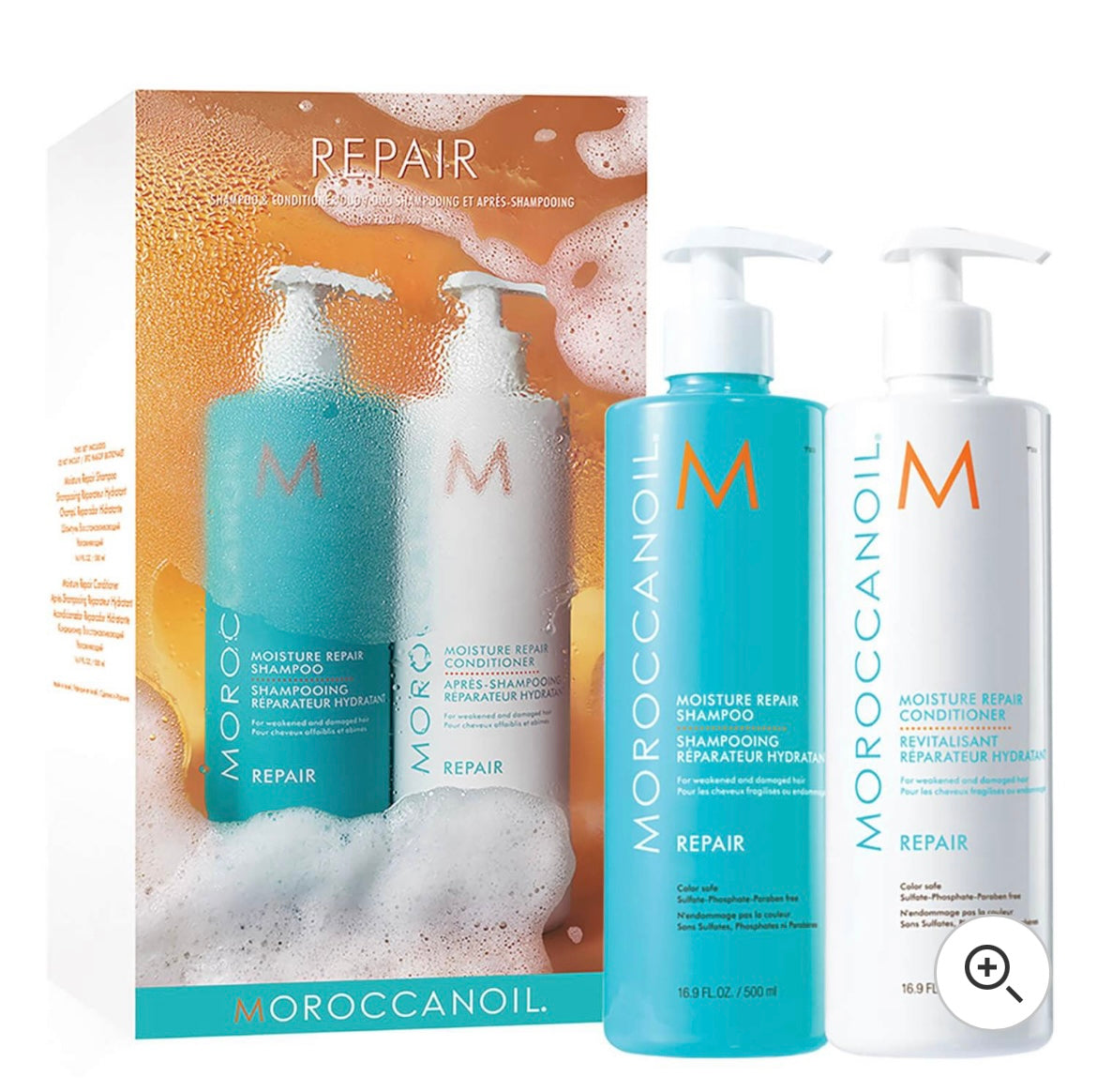 Moroccanoil Moisture Repair Shampoo and Conditioner 500ml Duo (Worth £71.40)