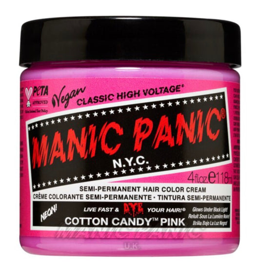 Manic Panic Semi-Permanent hair Colour Cream Cotton Candy Pink 118ml