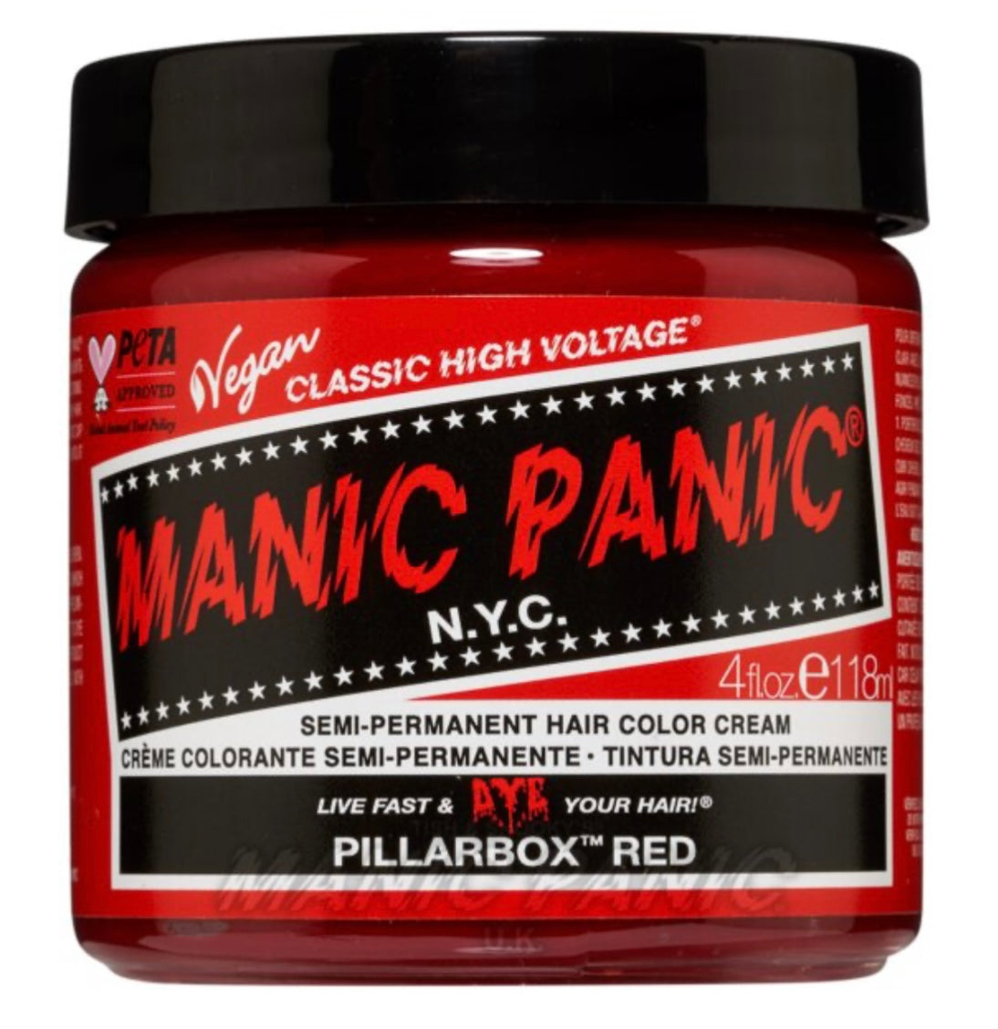 Manic Panic Semi-Permanent Hair Colour Cream Pillarbox Red 118ml
