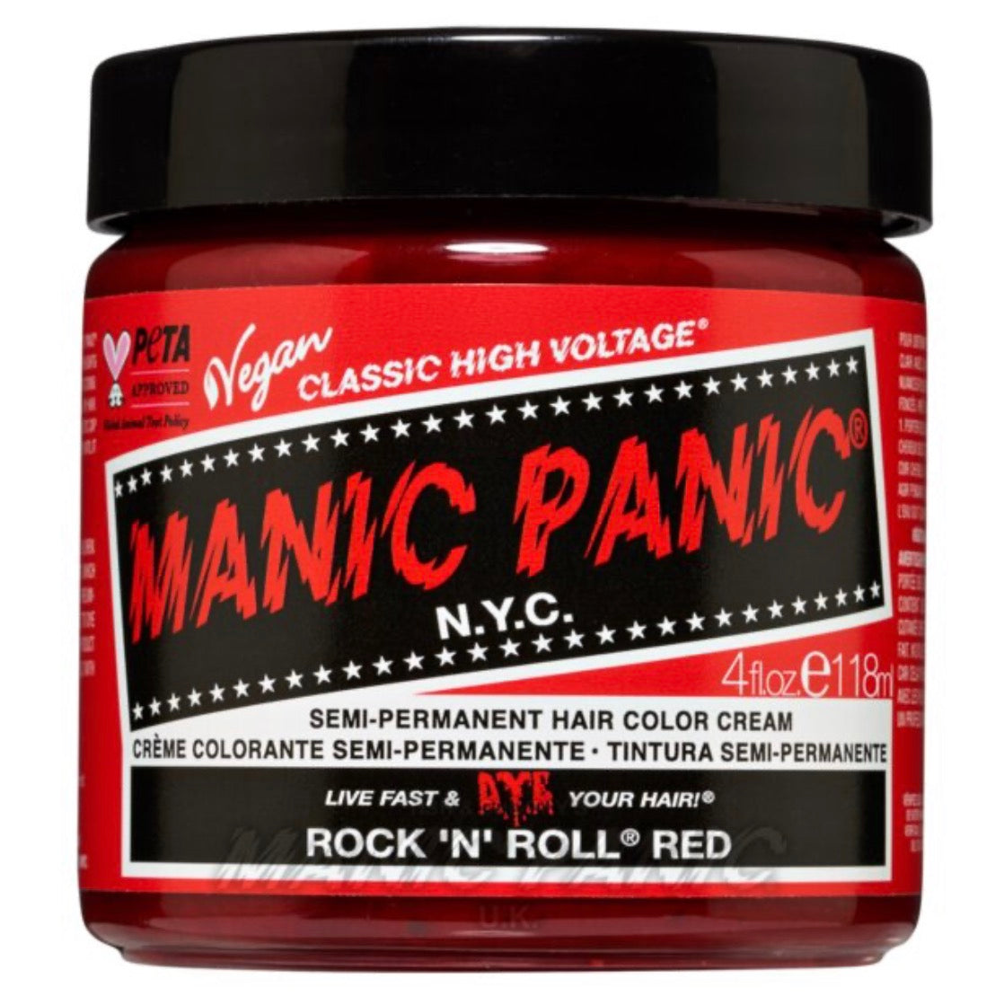 Manic Panic Semi-Permanent Hair Colour Cream Rock n Roll Red 118ml