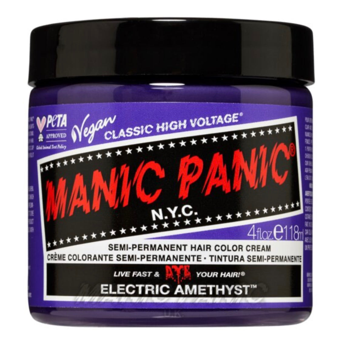Manic Panic Semi-Permanent Hair Colour Cream Electric Amethyst 118ml
