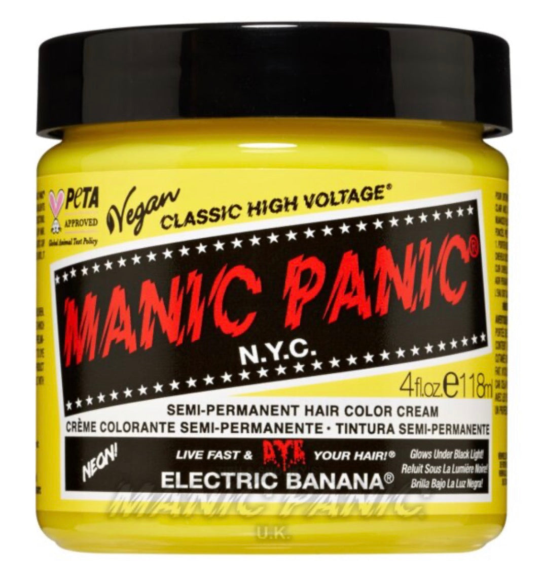 Manic Panic Semi-Permanent Hair Colour Cream Electric Banana 118ml