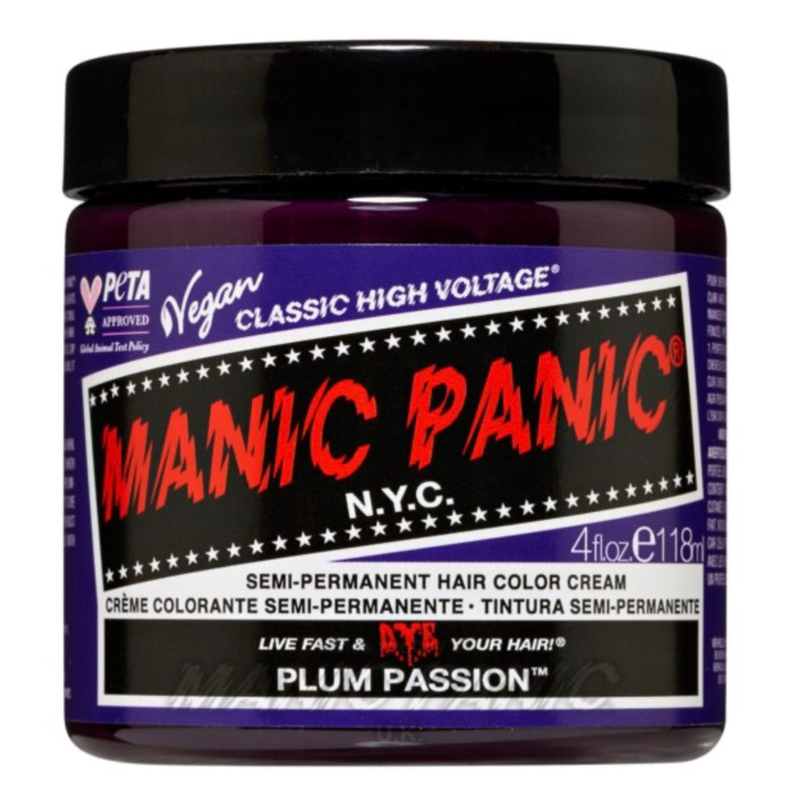 Manic Panic Semi-Permanent Hair Colour Cream Plum Passion 118ml