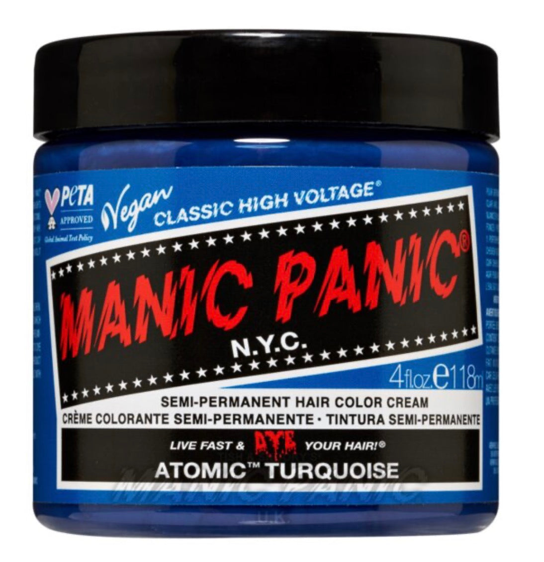 Manic Panic Semi-Permanent Hair Colour Cream Atomic Turquoise 118ml