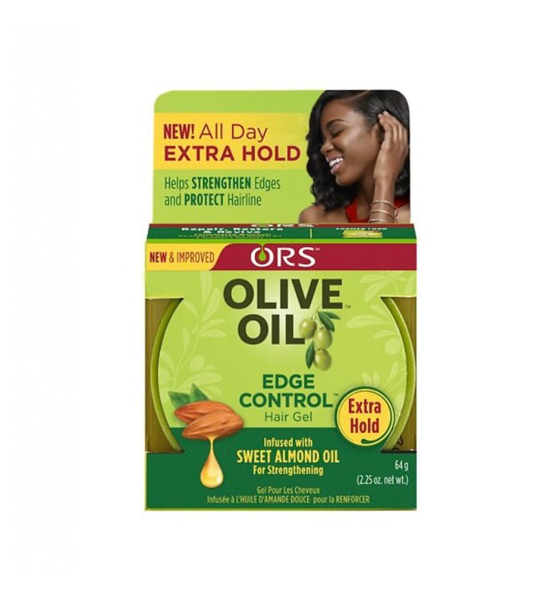ORS Olive Oil Edge Control Hair Gel Infused With Sweet Almond Oil Extra Hold 64g