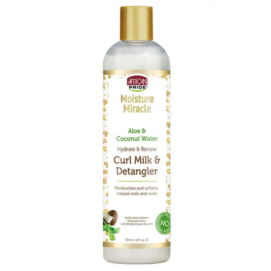 African Pride Moisture Miracle Aloe & Coconut Water Curl Milk & Detangler 354ml