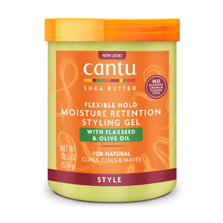 Cantu Flexible Hold Moisture Retention Styling Gel with Flaxseed & Olive Oil 524g