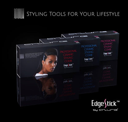 EdgeStick Professional Ceramic Styling Hot Comb Black