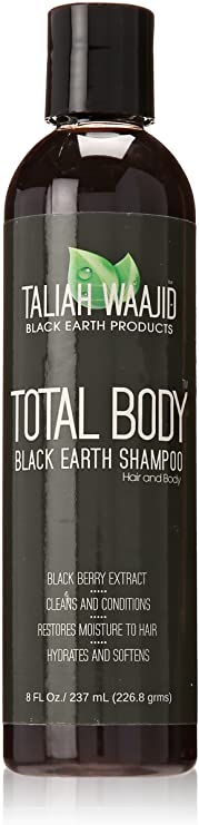 Taliah Waajid Total Body Black Earth Shampoo 2 In 1 Hair & Body 8oz