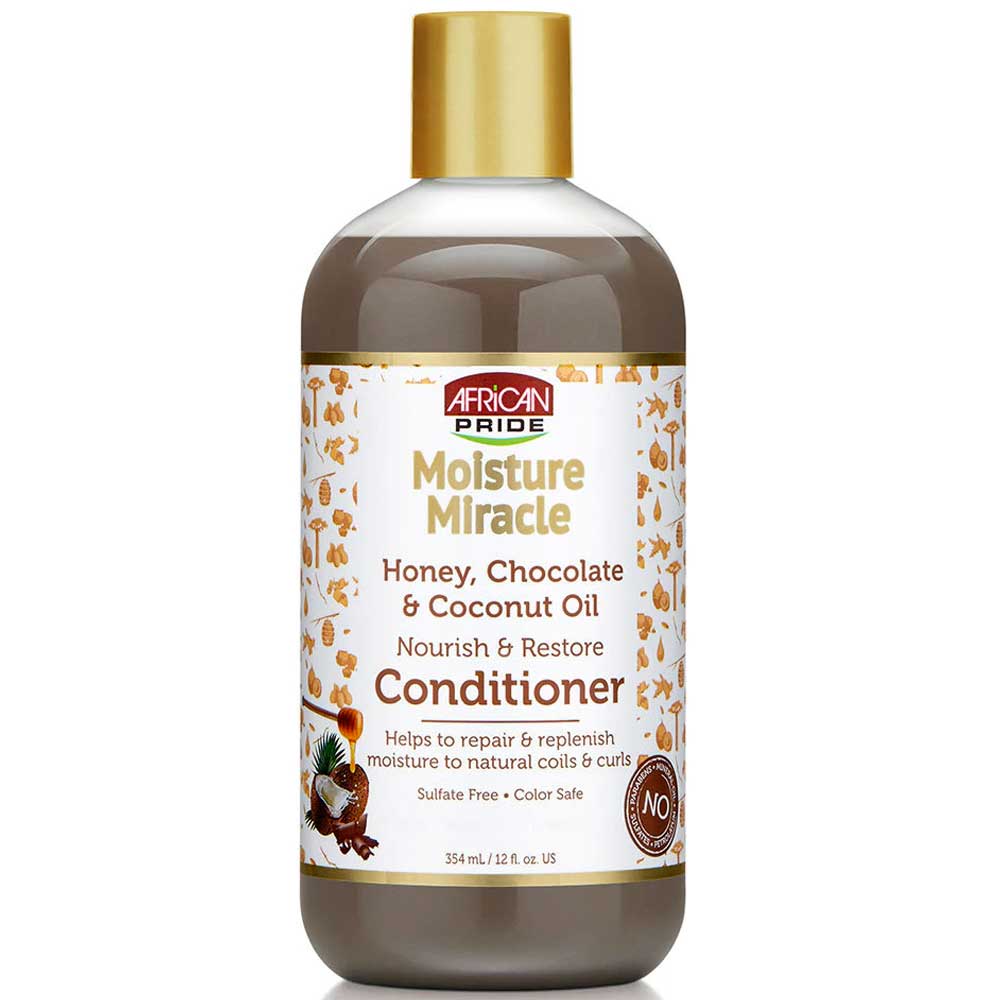 African Pride Moisture Miracle Honey Chocolate & Coconut Oil Conditioner 473ml Bonus 30% more free