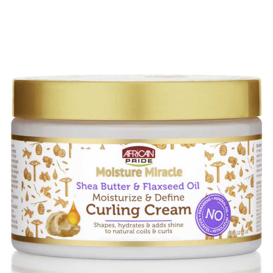 African Pride Moisture Miracle Shea Butter & Flaxseed Oil Curling Cream