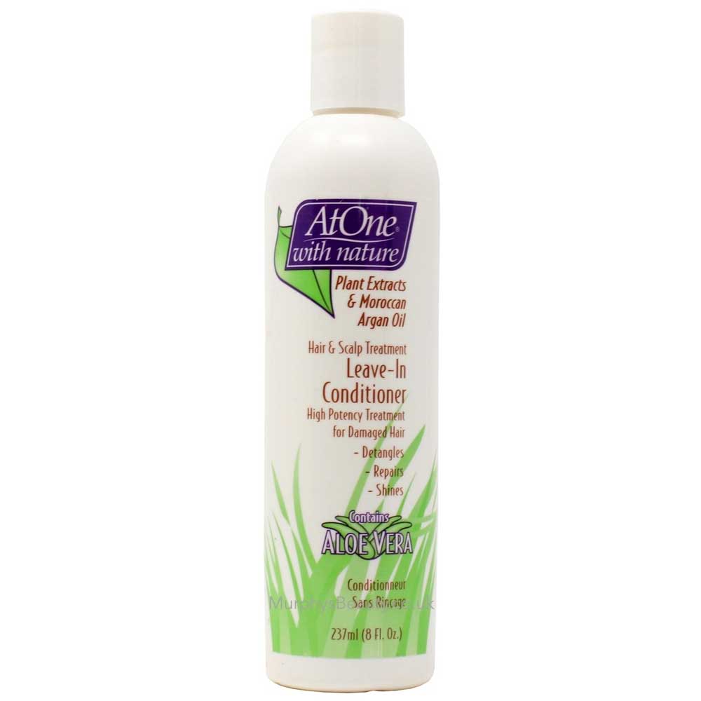 At One With Nature Plant Extract & Moroccan Oil Leave-In Conditioner 237ml