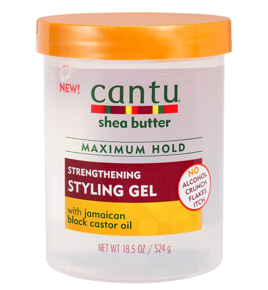 Cantu Shea Butter Flexible hold With Jamaican Castor Oil Strengthening Styling Gel  524g