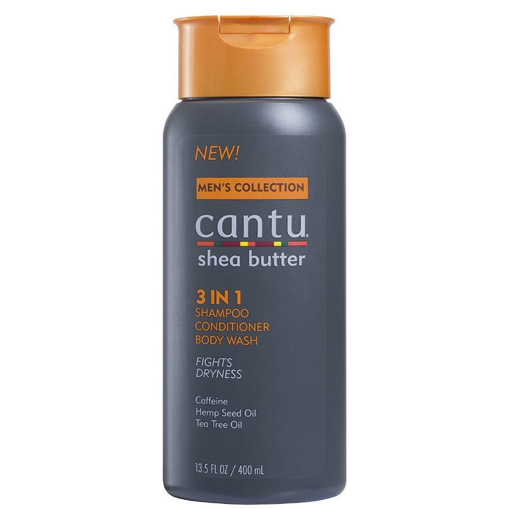 Cantu Shea Butter Mens Collection 3 In 1 Shampoo Conditioner And Body Wash 400ml