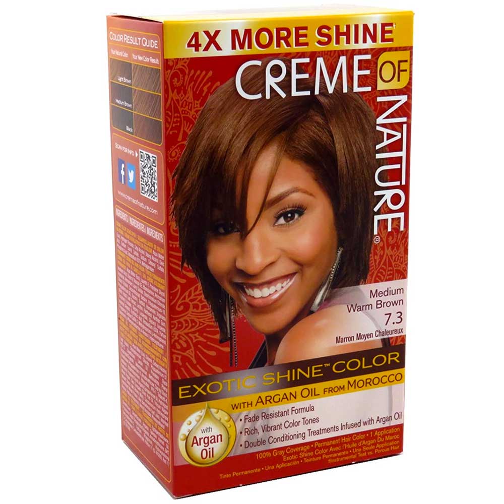 Creme Of Nature Women's Hair Colour Medium Warm Brown (7.3)