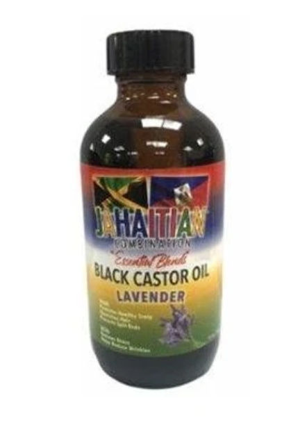 Jahaitian Essential Blends Black Castor Oil Lavender 4oz