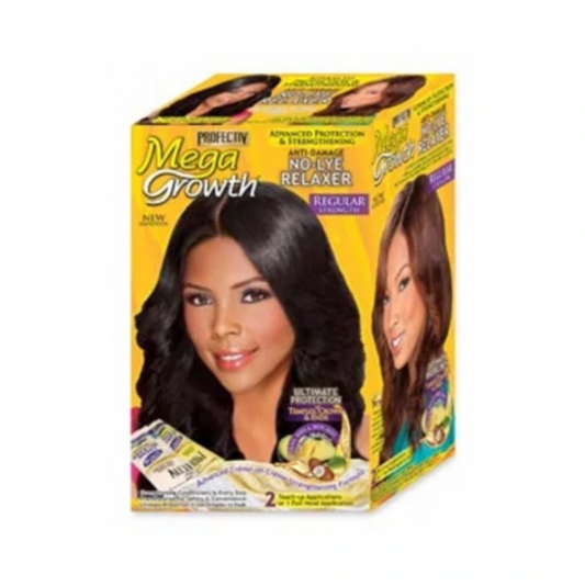 Profectiv Mega Growth Anti Damage No Lye Relaxer Regular 2 Complete Touch Up Applications Or 1 Full Head Application Kit