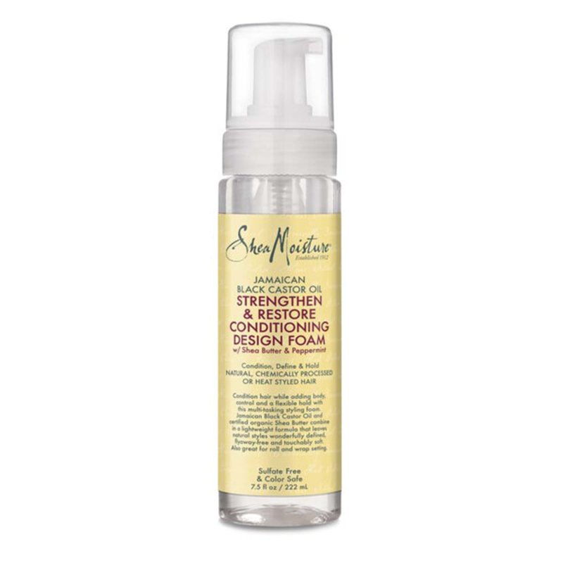 SHEA MOISTURE JAMAICAN BLACK CASTOR OIL STRENGTHEN & RESTORE CONDITIONING DESIGN FOAM 7.5OZ