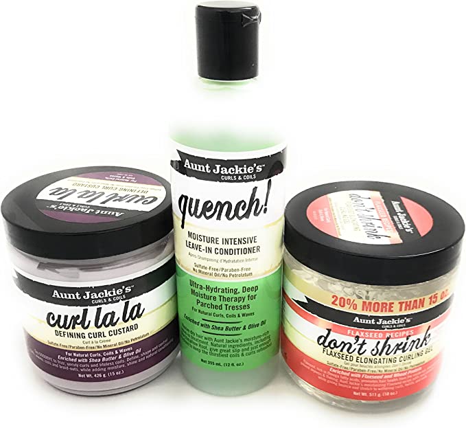 Aunt Jackie's Define and Moisturise Styling Trio Set for Fabulous Curls & Coils