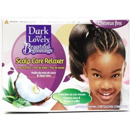 Dark and Lovely Beautiful Beginnings Scalp Care Relaxer Kit Fine