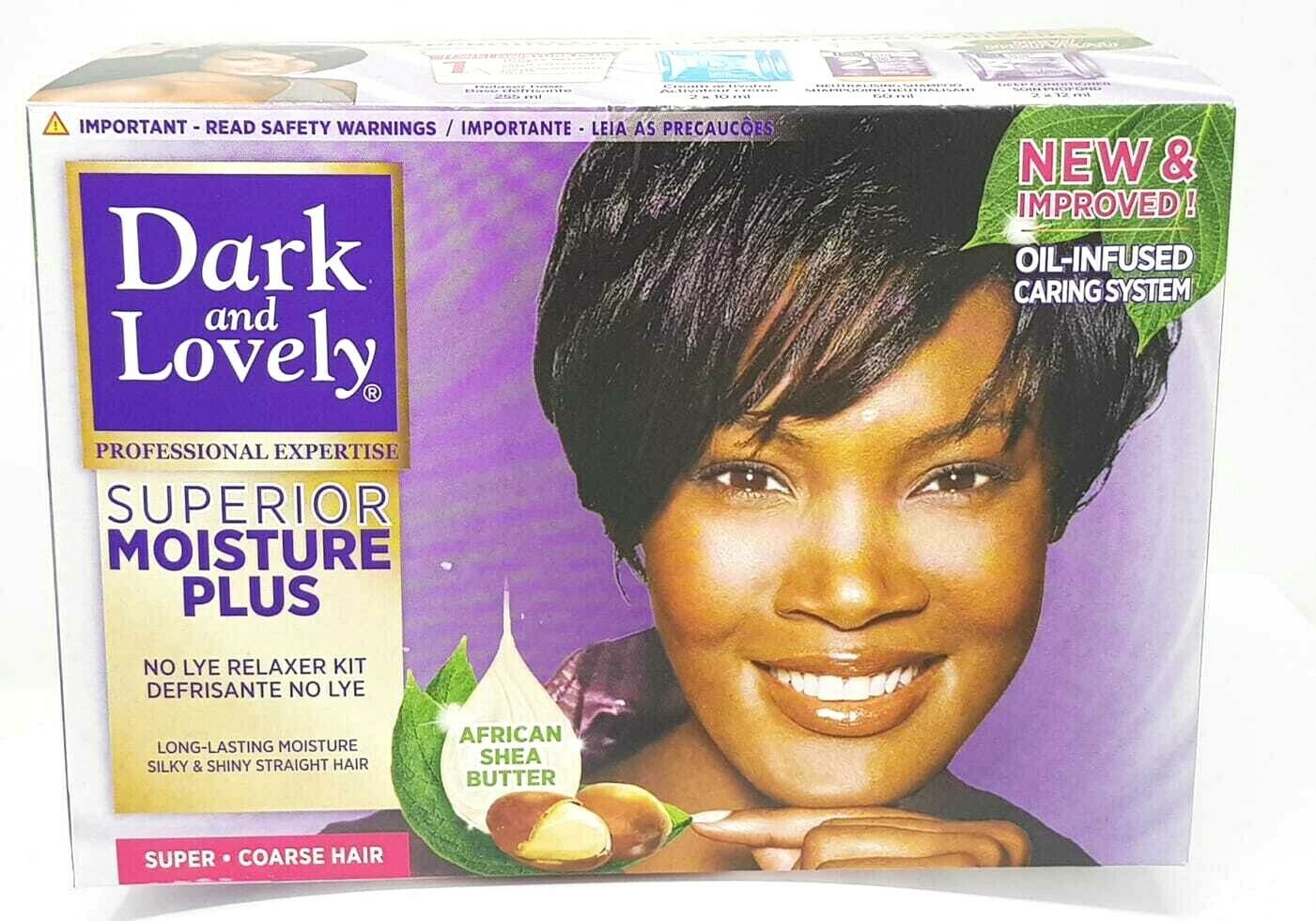 Dark and Lovely Superior Moisture Plus No Lye Relaxer Kit, Super