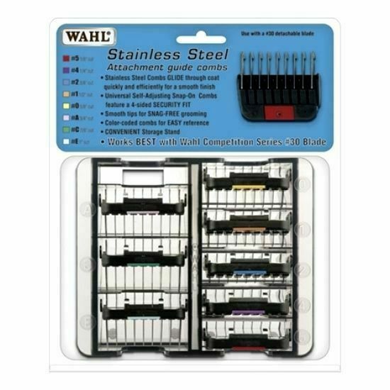Wahl : Stainless Steel Combs in Container