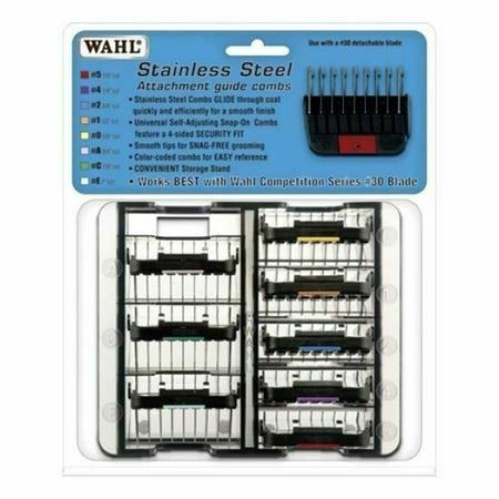 Wahl : Stainless Steel Combs in Container